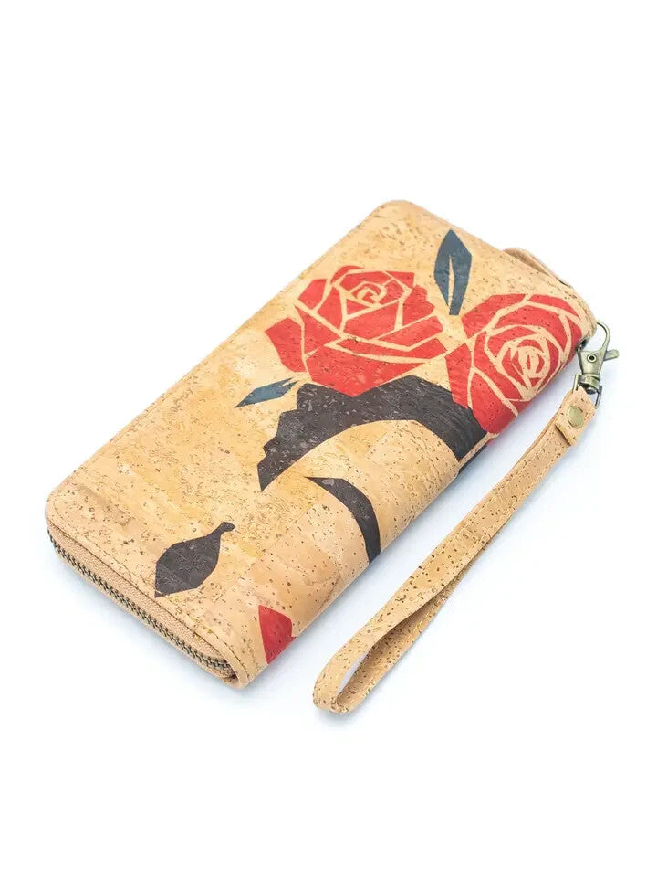 Abstrakte Frida Art Kork-Reißverschluss-Geldbörse-