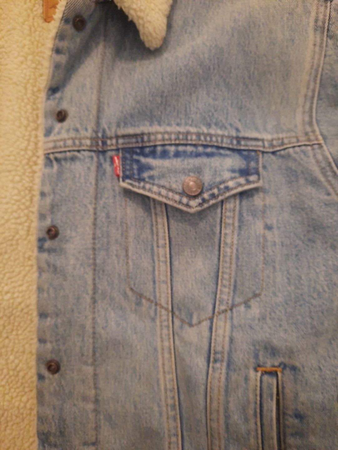 Levis  Gefüttert Jeansjacke Big E Trucker Jacke Fell