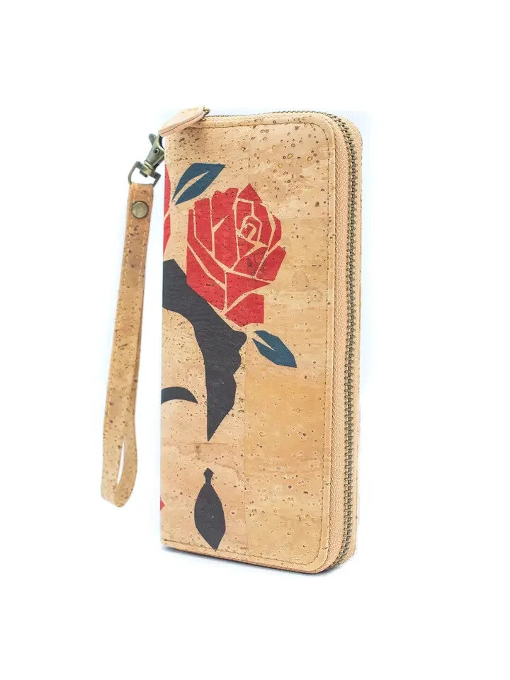 Abstrakte Frida Art Kork-Reißverschluss-Geldbörse-