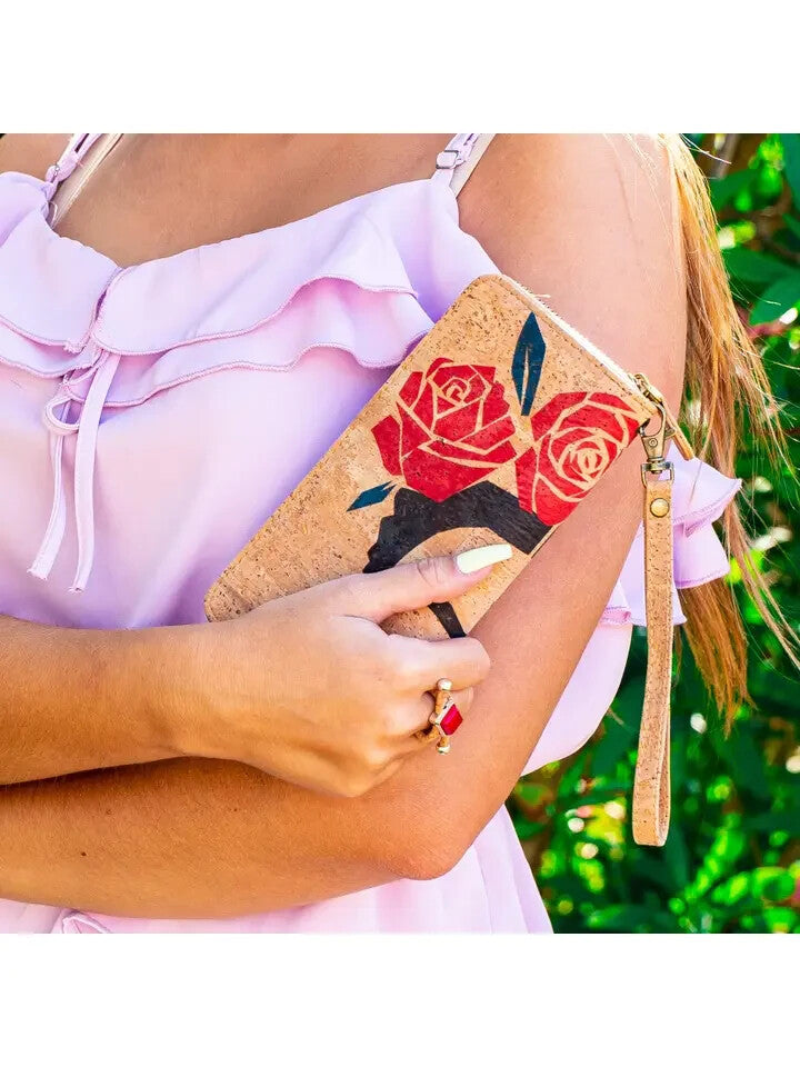 Abstrakte Frida Art Kork-Reißverschluss-Geldbörse-