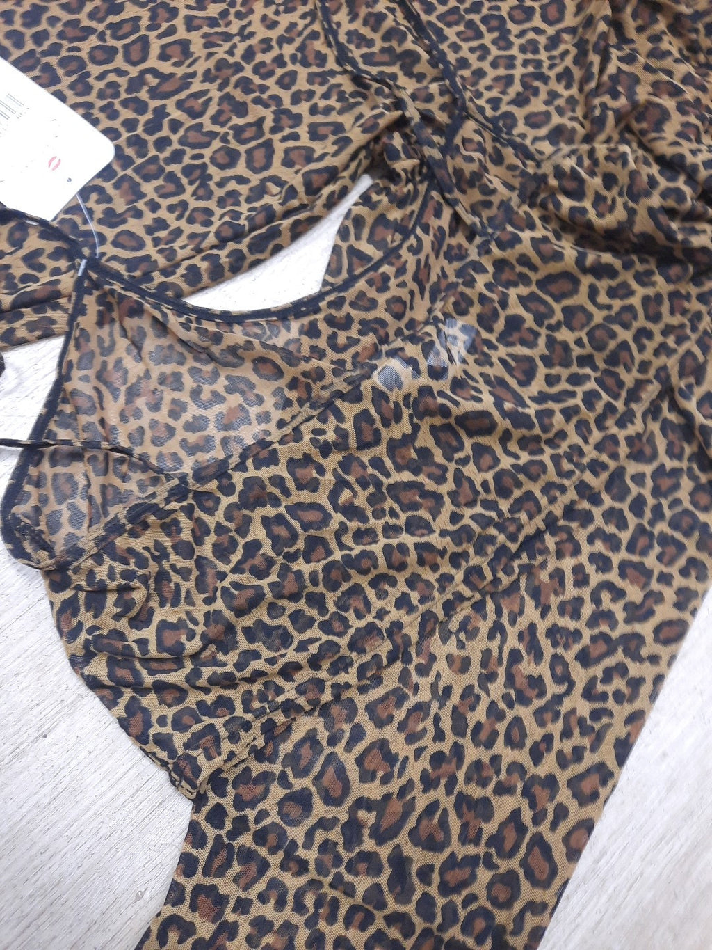 Leggins top Set Leopard Muster Durchsichtig 6