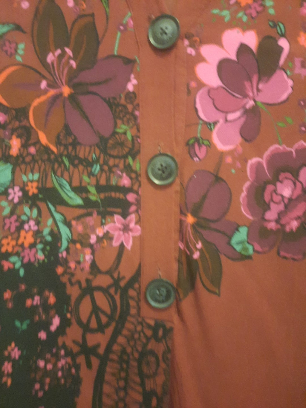 desigual Tunika damen Bluse Lang Blumen