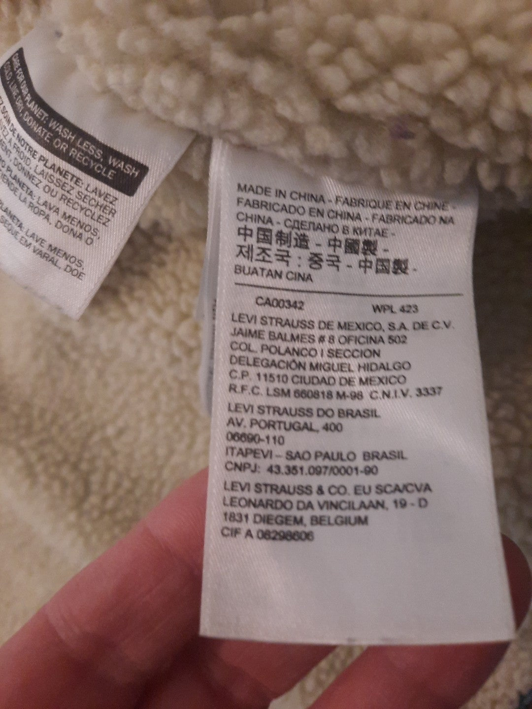 Levis  Gefüttert Jeansjacke Big E Trucker Jacke Fell