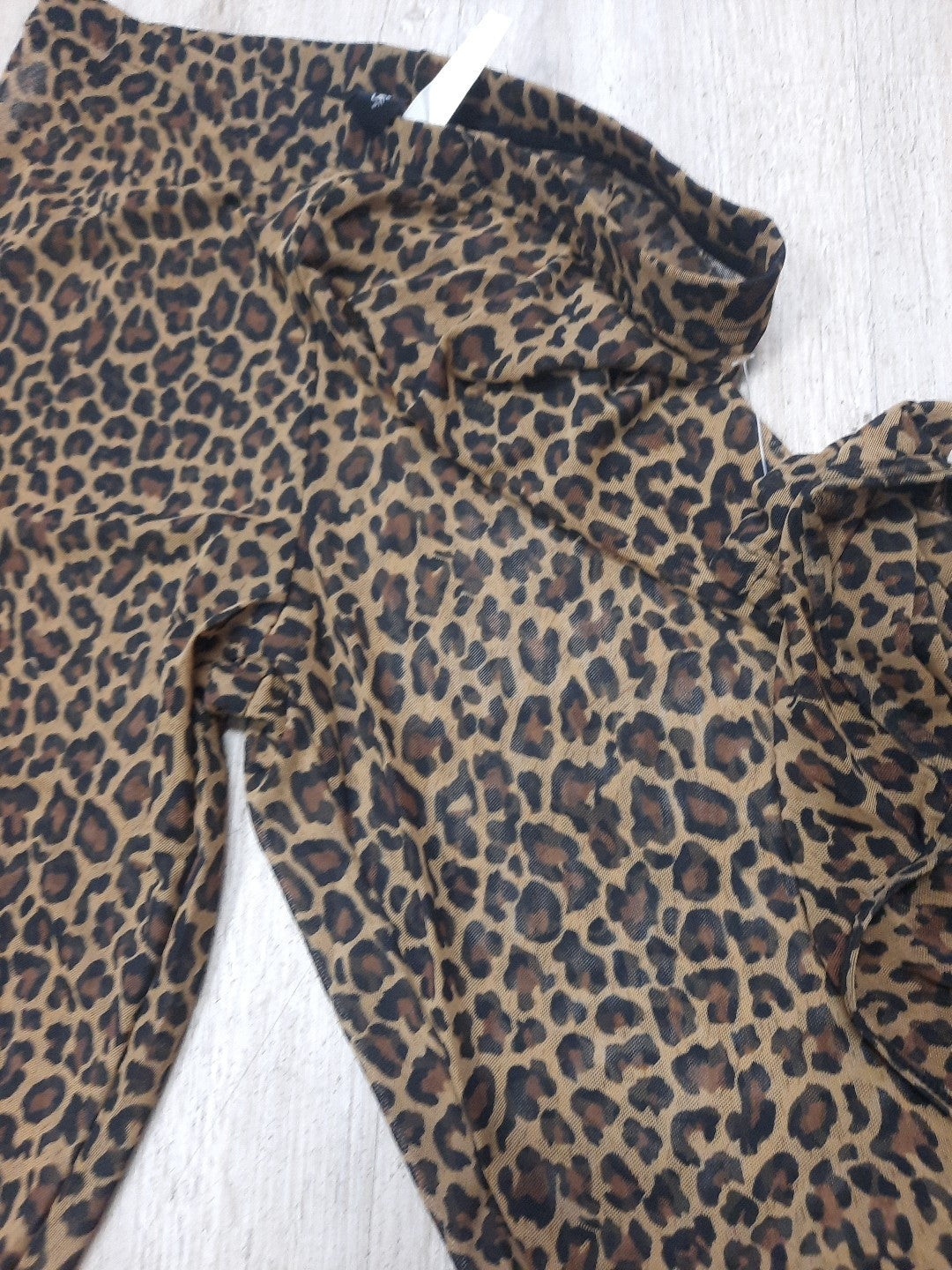 Leggins top Set Leopard Muster Durchsichtig 5