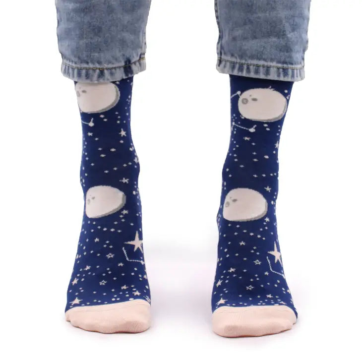 Hop Hare Bamboo Socks (36-40) - Moon Walk